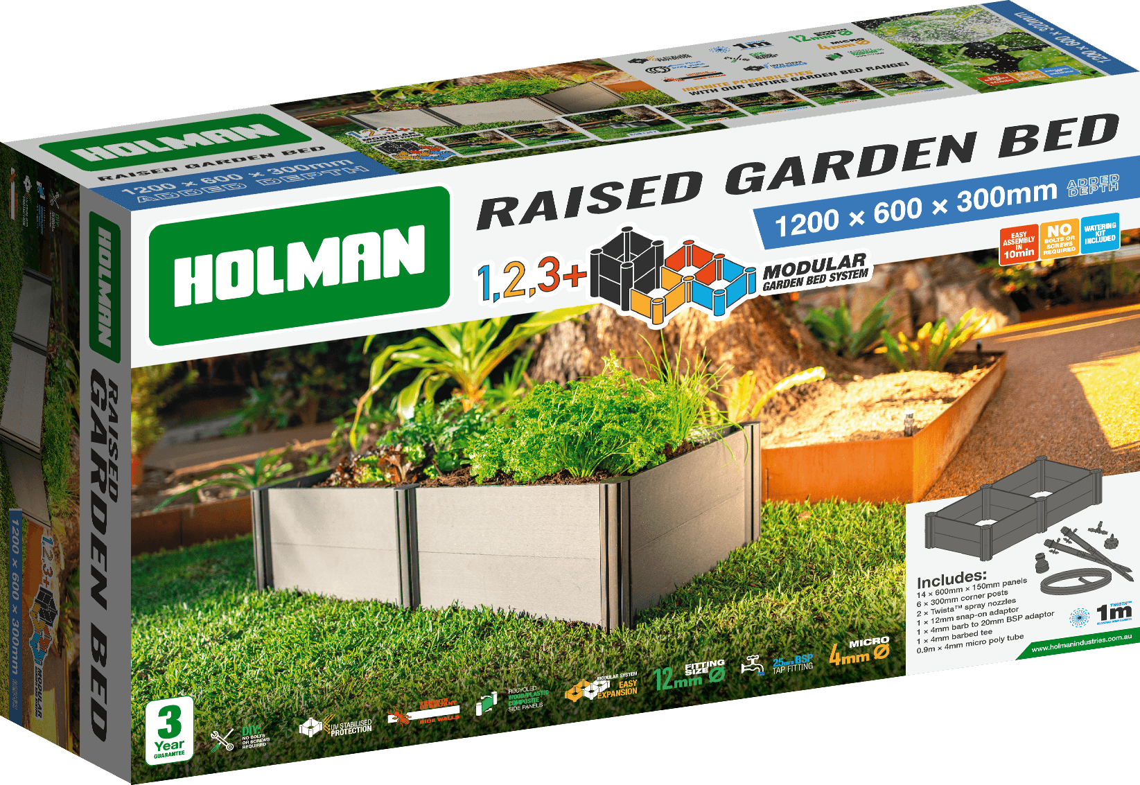 1200 × 600 × 300mm Raised Garden Bed Holman Industries