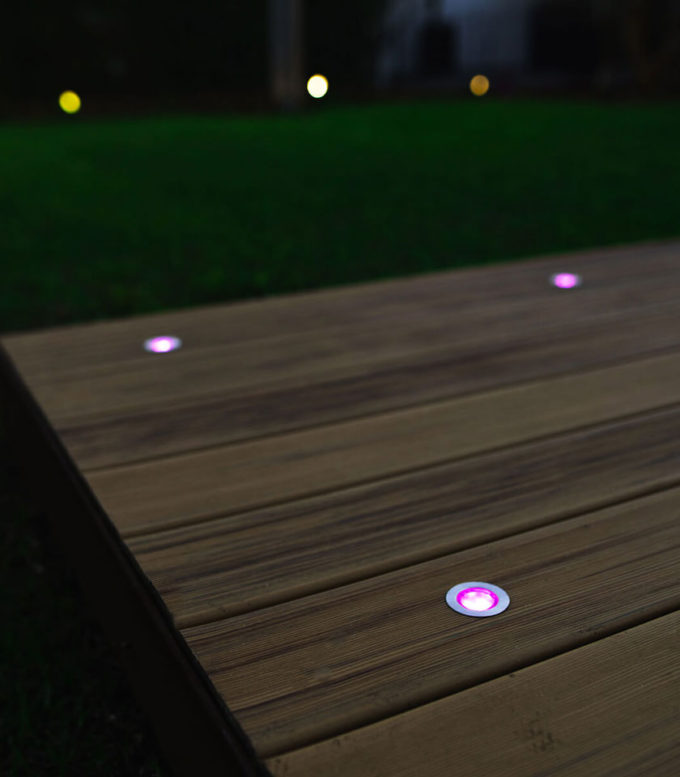 Garden Lights - 30mm RGB Colour Deck Lights