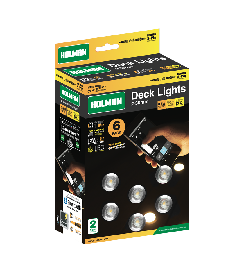 30mm Warm White Deck Lights
