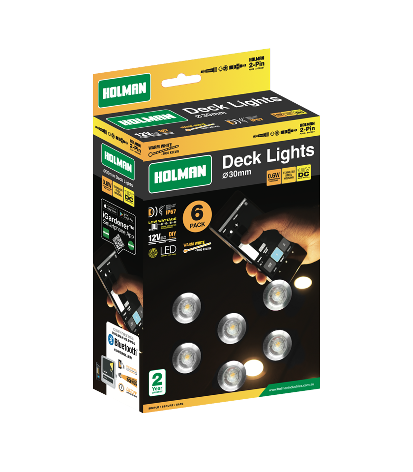 30mm Warm White Deck Lights