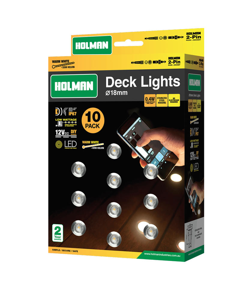 18mm Warm White Deck Lights