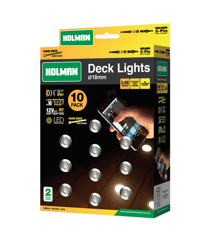 18mm Warm White Deck Lights