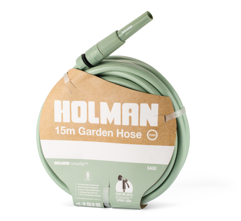 ⌀12mm × 15m ColourDip™ Hose and Nozzle Set – Sage