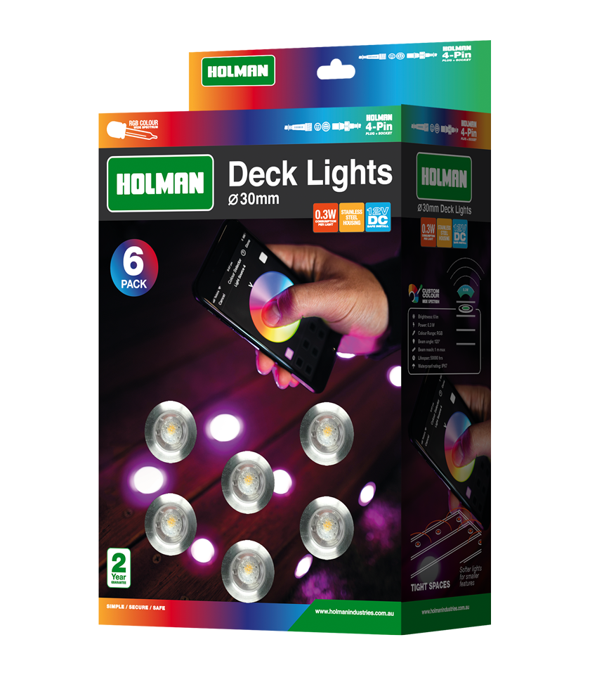 DLRGB3003 30mm RGB Colour Deck Lights