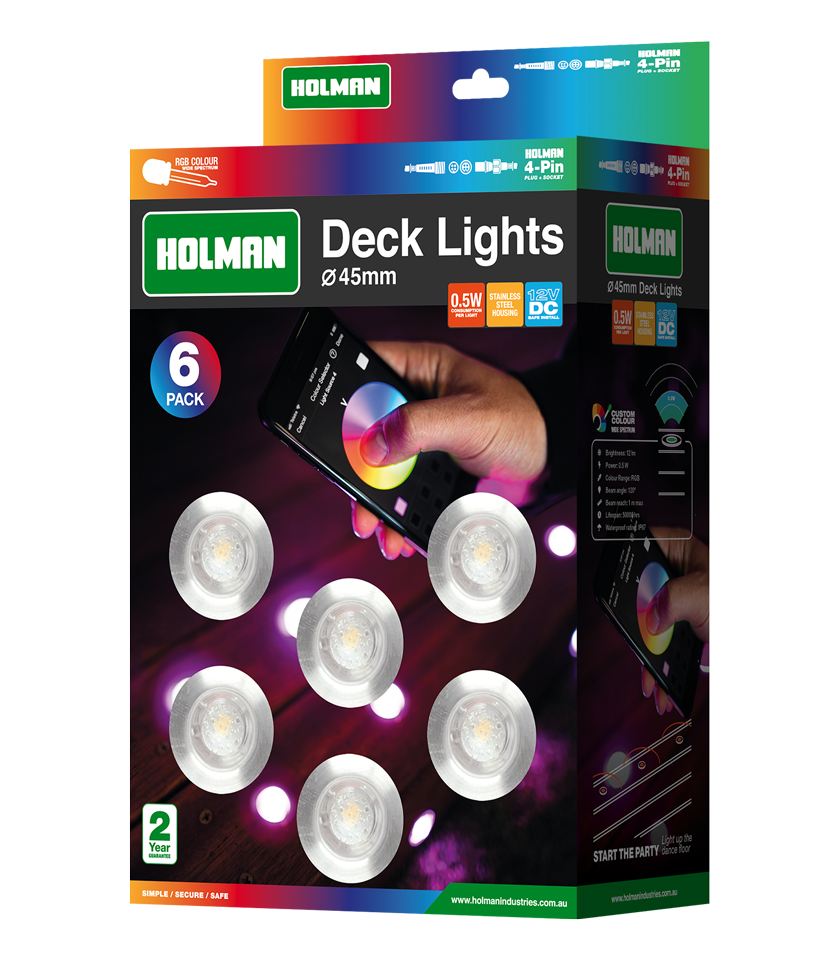 DLRGB4505 45mm RGB Colour Deck Lights
