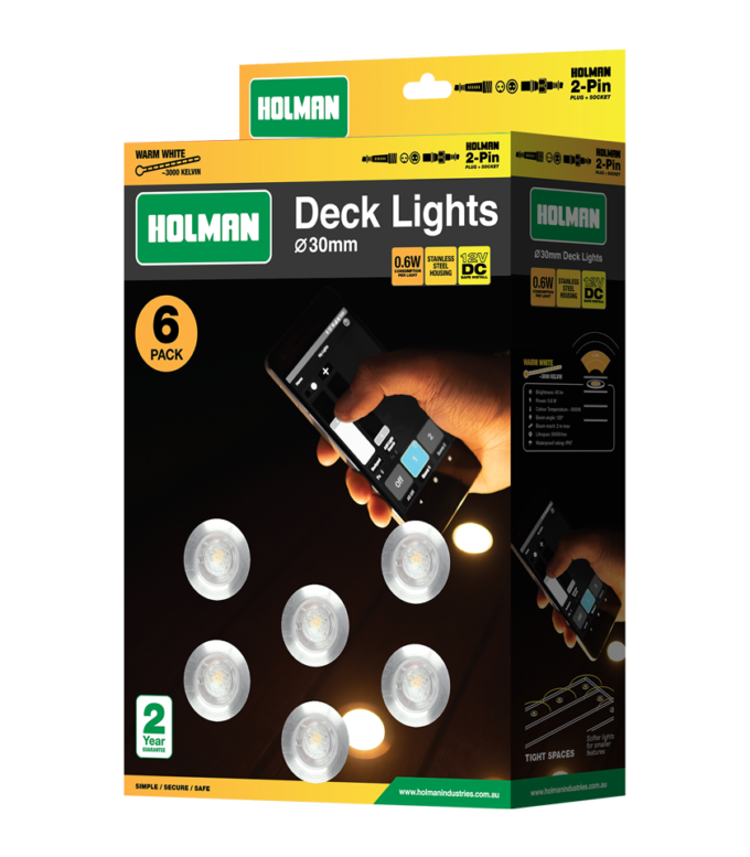 DLW3006 30mm Warm White Deck Lights