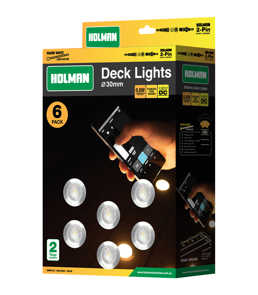 DLW3006 30mm Warm White Deck Lights