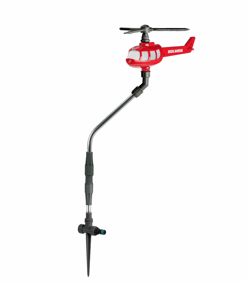 Helisoaker Rotating Helicopter Sprinkler - Red - Image 2