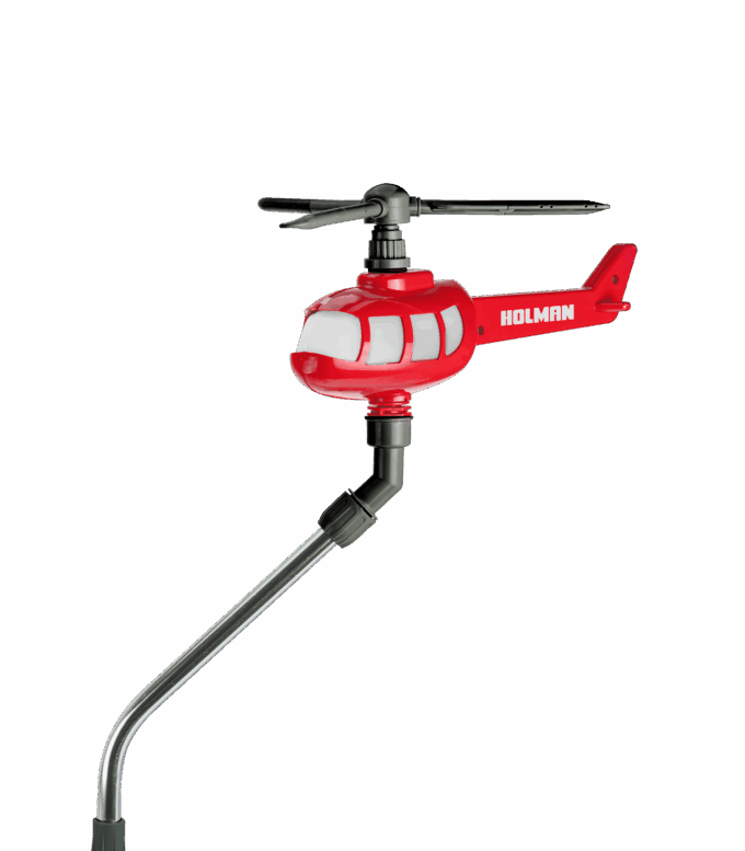 Helisoaker Rotating Helicopter Sprinkler - Red