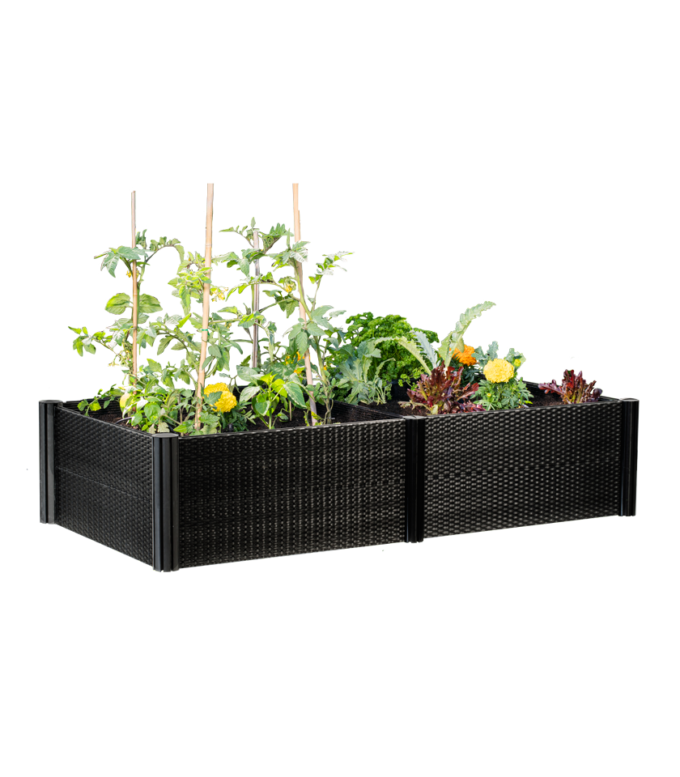 1200 x 600 x 300mm Rattan Raised Garden Bed